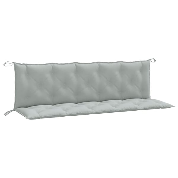 vidaXL hynder til havebænk 2 stk. 180x50x7 cm stof meleret lysegrå