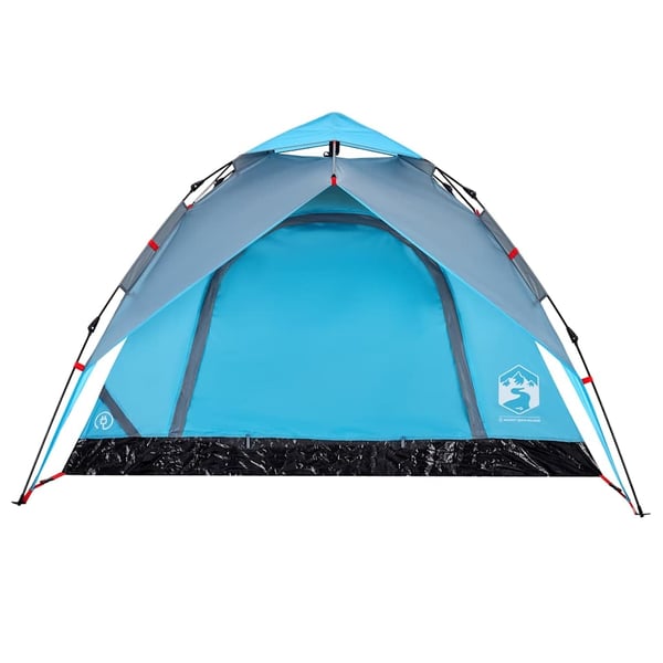 vidaXL Kuppeltelt for camping 4 personer blå hurtigutløser