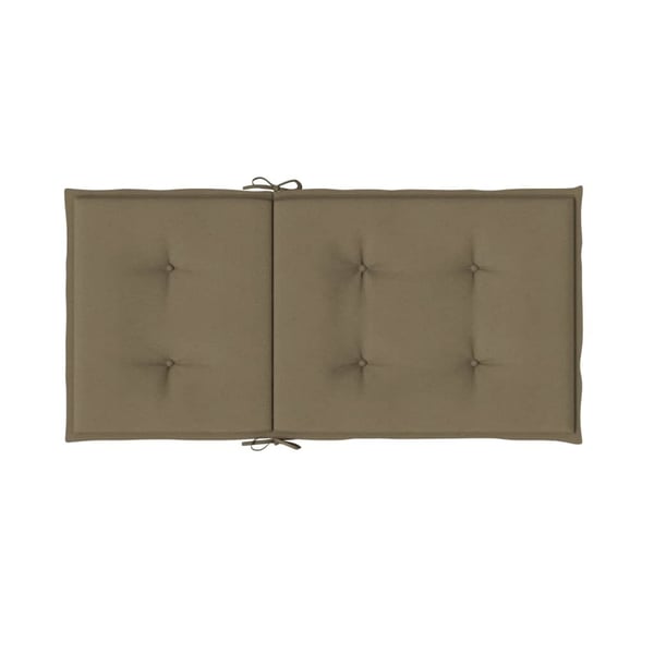 vidaXL stolehynder med lav ryg 2 stk. 100x50x4 cm stof gråbrun