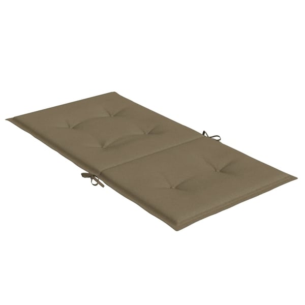 vidaXL stolehynder med lav ryg 2 stk. 100x50x4 cm stof gråbrun