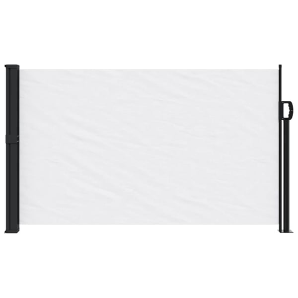 vidaXL Uttrekkbar sidemarkise hvit 120x600 cm