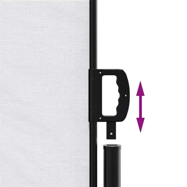 vidaXL Uttrekkbar sidemarkise hvit 120x600 cm
