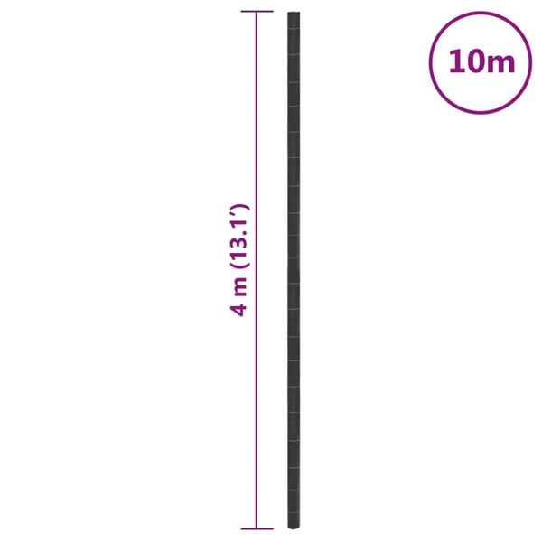 vidaXL ukrudtsdug 4x10 m PP sort