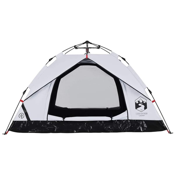 vidaXL 3-personers campingtelt kuppel quick-release mørklægning hvid