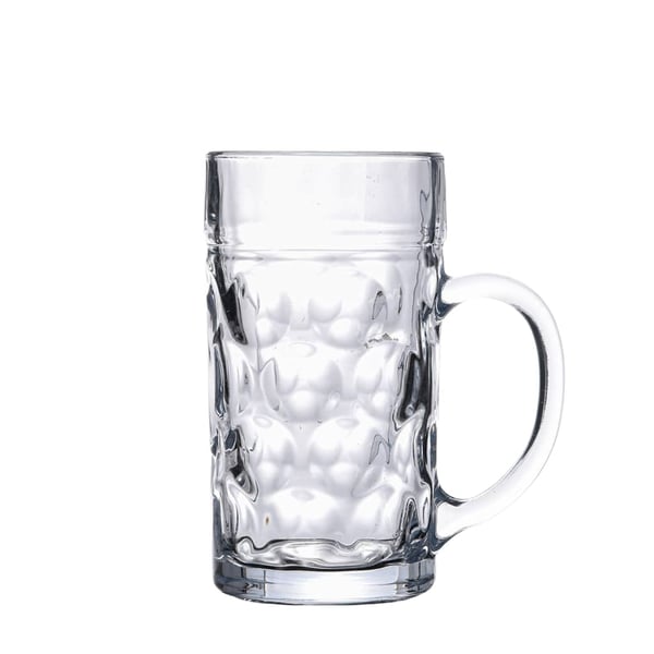 vidaXL Oluttuopit kahvalla lasi 6 kpl 1000 ml
