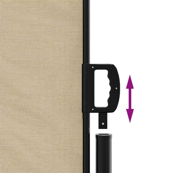 vidaXL Uttrekkbar sidemarkise beige 120x600 cm