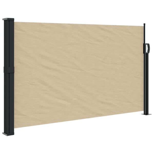 vidaXL Infällbar sidomarkis beige 120x600 cm