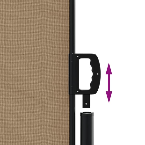vidaXL Uttrekkbar sidemarkise 120x1200 cm gråbrun