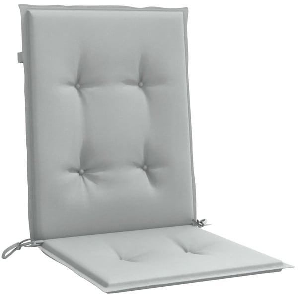vidaXL stolehynder med lav ryg 6 stk. 100x50x4 cm stof lysegrå