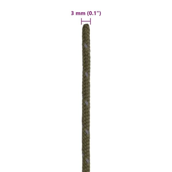 vidaXL Barduner med refleksstrimler og skiftenøkler 50 m 3 mm