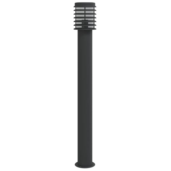 vidaXL Utendørs gulvlamper 3 stk svart 110 cm rustfritt stål