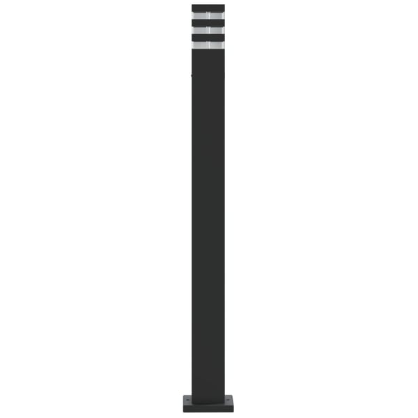 vidaXL Utendørs gulvlamper 3 stk svart 110 cm aluminium