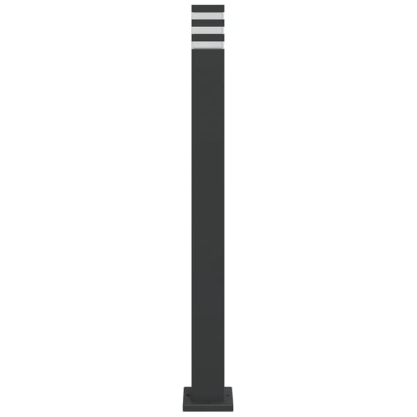 vidaXL Utendørs gulvlamper 3 stk svart 110 cm aluminium