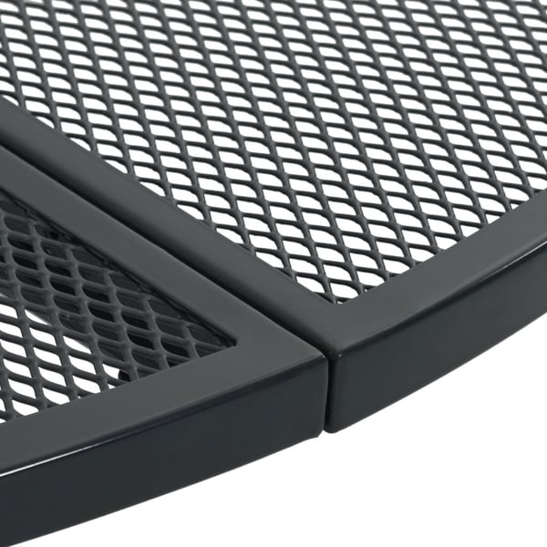 vidaXL Terrassebord rundt antrasitt Ø110x72,5 cm pulverlakkert stål