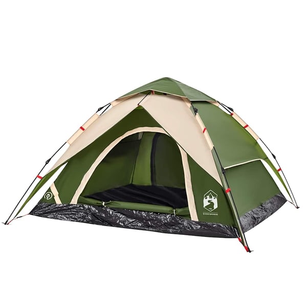 vidaXL 5-personers campingtelt kuppel quick-release grøn