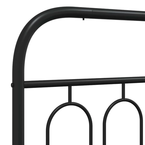 vidaXL Utskiftbar sengegavl i metall svart 137 cm