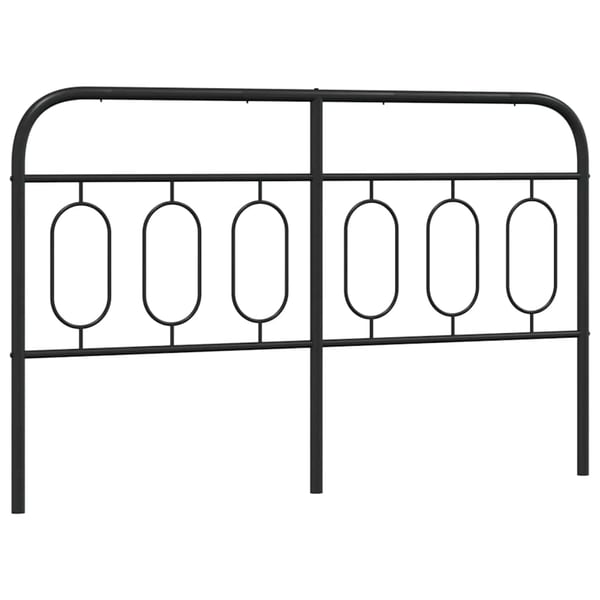 vidaXL Utskiftbar sengegavl i metall svart 137 cm