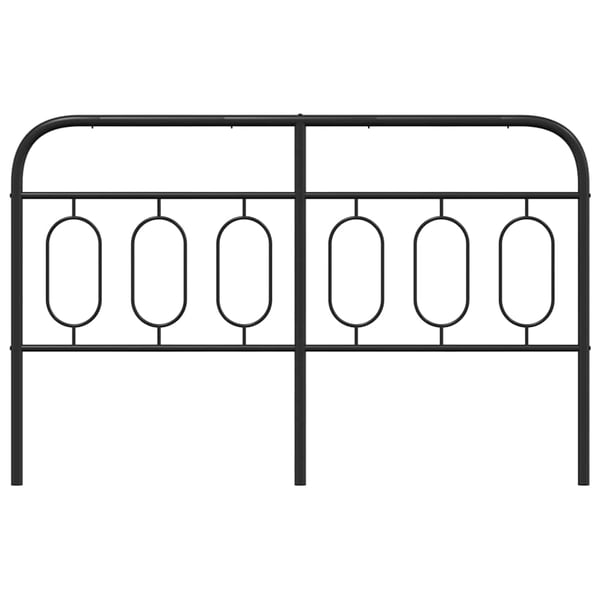 vidaXL Utskiftbar sengegavl i metall svart 137 cm