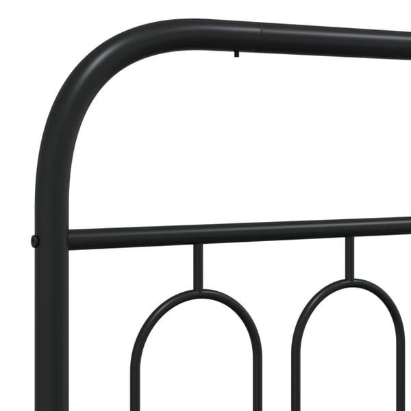 vidaXL Sengeramme i metall med hode- og fotgavl svart 107x203 cm