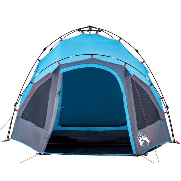 vidaXL 3-personers campingtelt kuppel quick-release blå