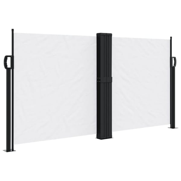vidaXL Uttrekkbar sidemarkise hvit 120x600 cm