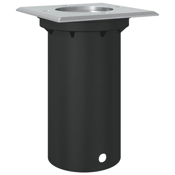 vidaXL nedgravningsspot 10,5x10,5cm firkantet trykstøbt aluminium sort