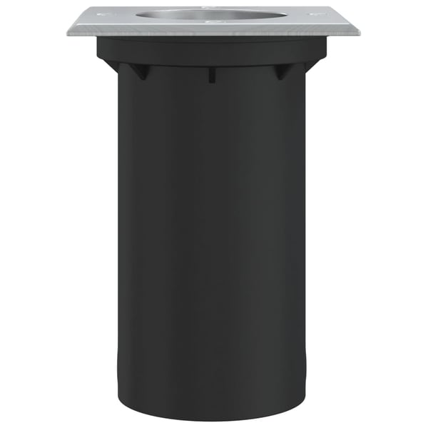 vidaXL nedgravningsspot 10,5x10,5cm firkantet trykstøbt aluminium sort
