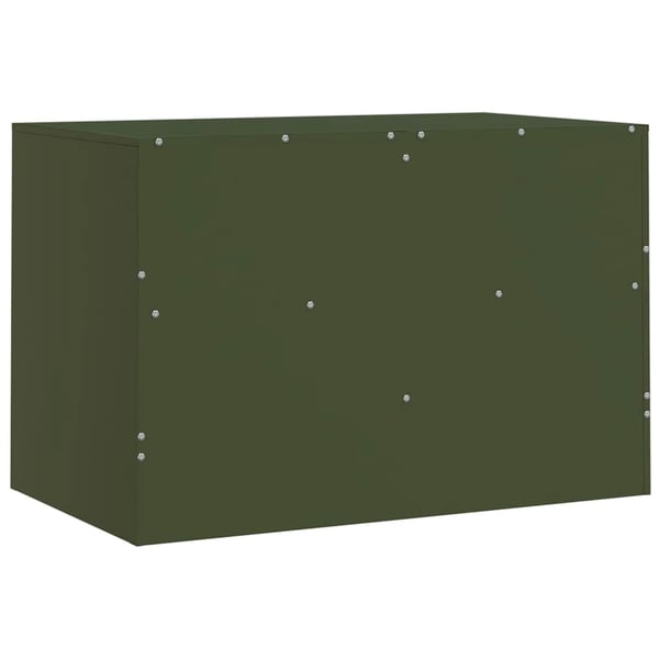 vidaXL TV-benker 2 stk olivengrønn 67x39x44 cm stål