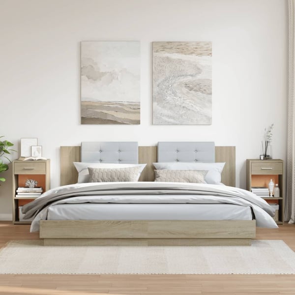 vidaXL Nattbord 2 stk sonoma eik 35x34x65 cm konstruert tre
