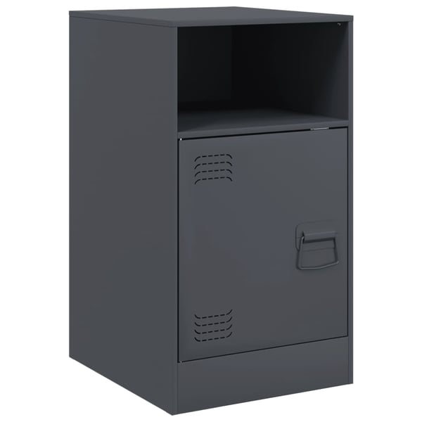 vidaXL Nattbord 2 stk antrasitt 34,5x39x62 cm stål