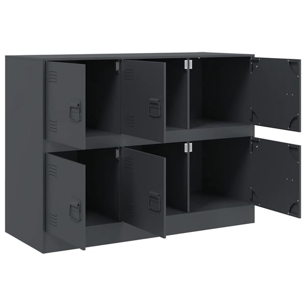 vidaXL Skjenk antrasitt 99x39x73 cm stål