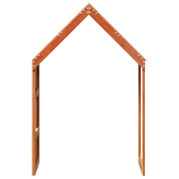 vidaXL Tak for barneseng voksbrun 60x99x139,5 cm heltre furu