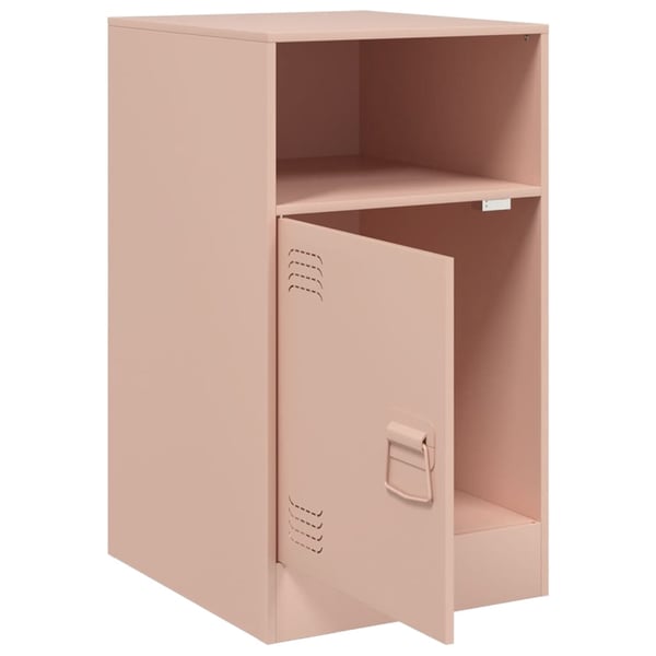 vidaXL Nattbord 2 stk rosa 34,5x39x62 cm stål