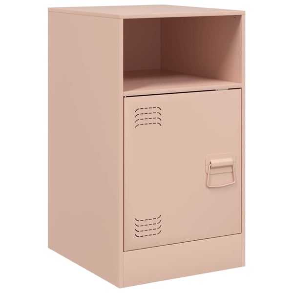 vidaXL Nattbord 2 stk rosa 34,5x39x62 cm stål