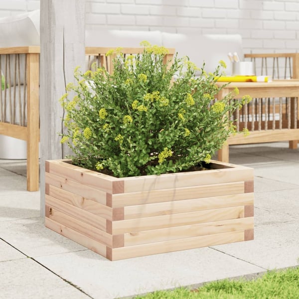 vidaXL Hageplantekasse 50x50x23 cm heltre furu