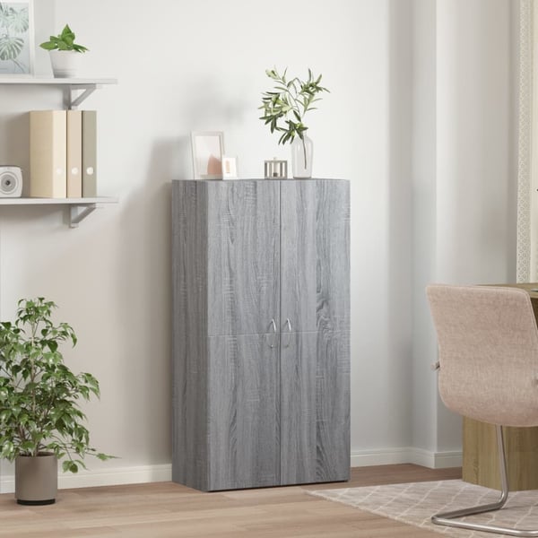 vidaXL Skoskap grå sonoma 60x32x115 cm konstruert tre