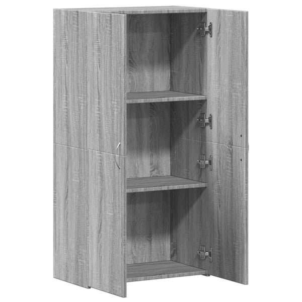vidaXL Skoskap grå sonoma 60x32x115 cm konstruert tre
