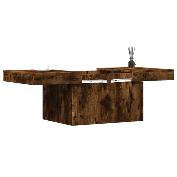 vidaXL Salongbord røkt eik 100x55x40 cm konstruert tre