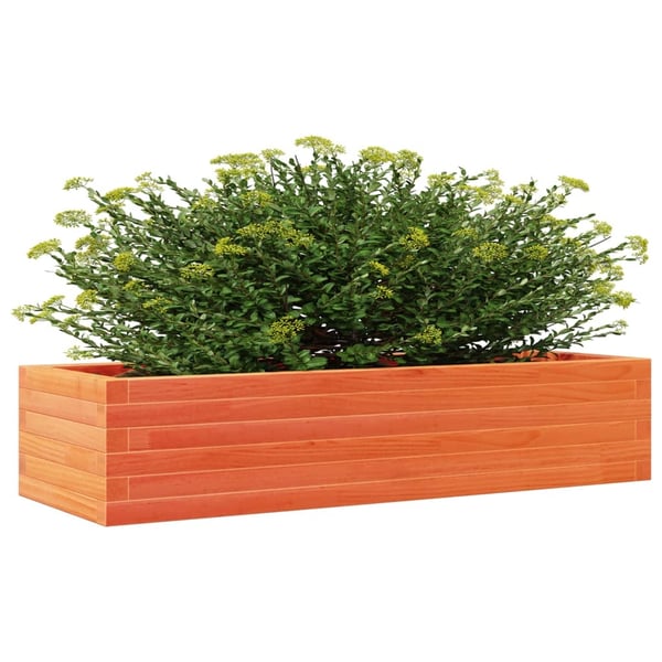 vidaXL Hageplantekasse voksbrun 110x40x23 cm heltre furu