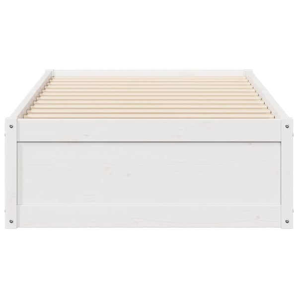 vidaXL Sengeramme uten madrass hvit 90x200 cm heltre furu