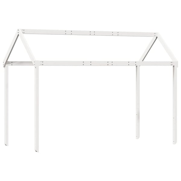 vidaXL stel til husseng 217x85,5x154 cm massivt fyrretræ hvid