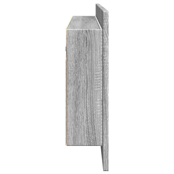 vidaXL LED-speilskap for baderom grå sonoma 100x12x45 cm