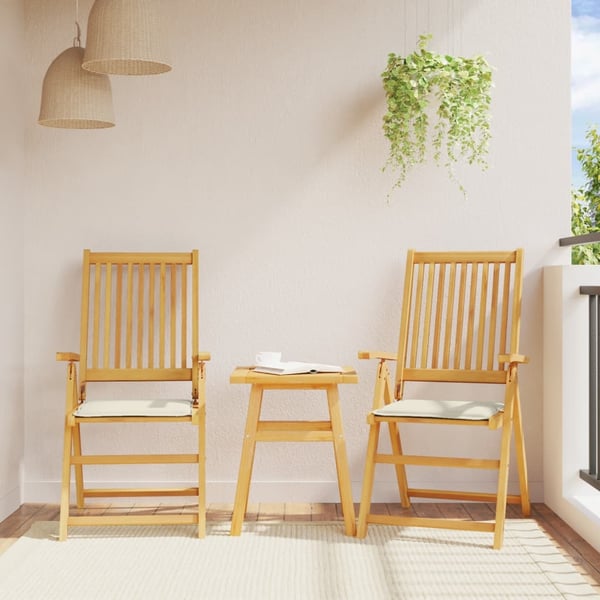 vidaXL udendørs sædehynder 4 stk. 45x45x2 cm firkantet cremefarvet