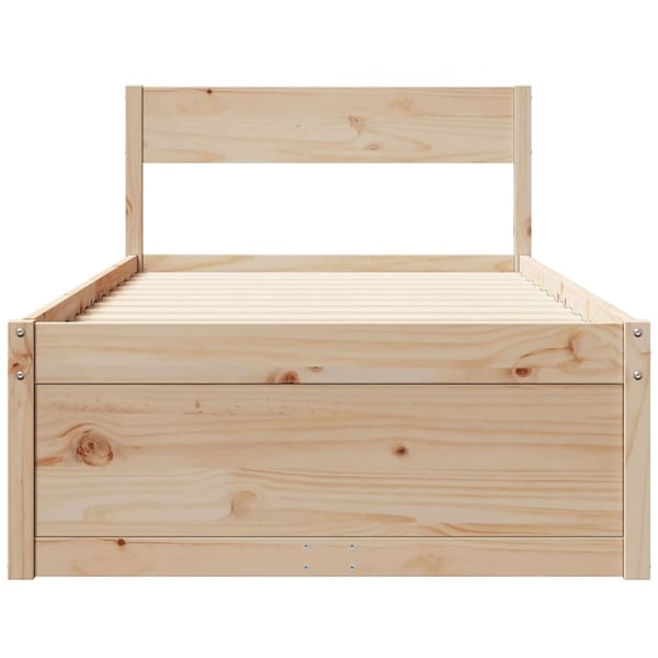 vidaXL Sengeramme uten madrass 90x190 cm heltre furu