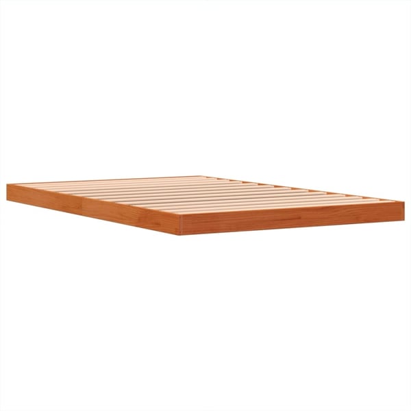 vidaXL sengeramme 120x190 cm massivt fyrretræ gyldenbrun
