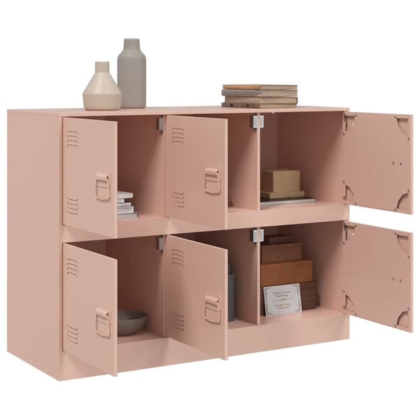 vidaXL Skjenk rosa 99x39x73 cm stål