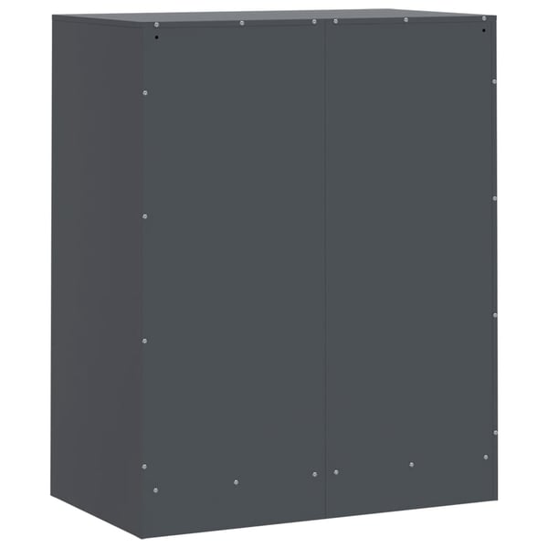 vidaXL skænk 67x39x83 stål antracitgrå