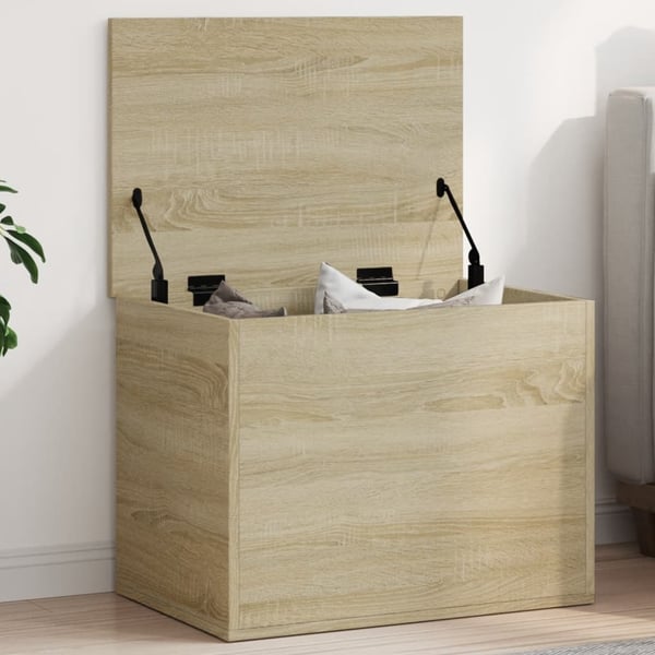 vidaXL Oppbevaringsboks sonoma eik 60x42x46 cm konstruert tre