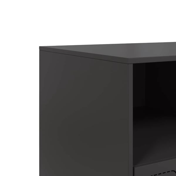 vidaXL tv-bord 99x39x44 cm stål sort