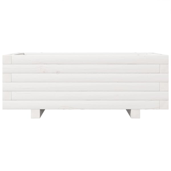 vidaXL Plantekasse hvit 70x40x26,5 cm heltre furu